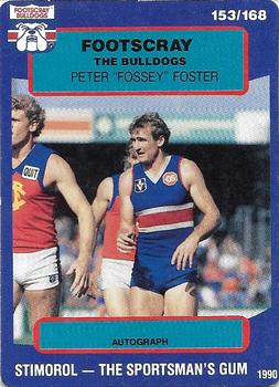 1990 AFL Scanlens Stimorol #153 Peter Foster Front